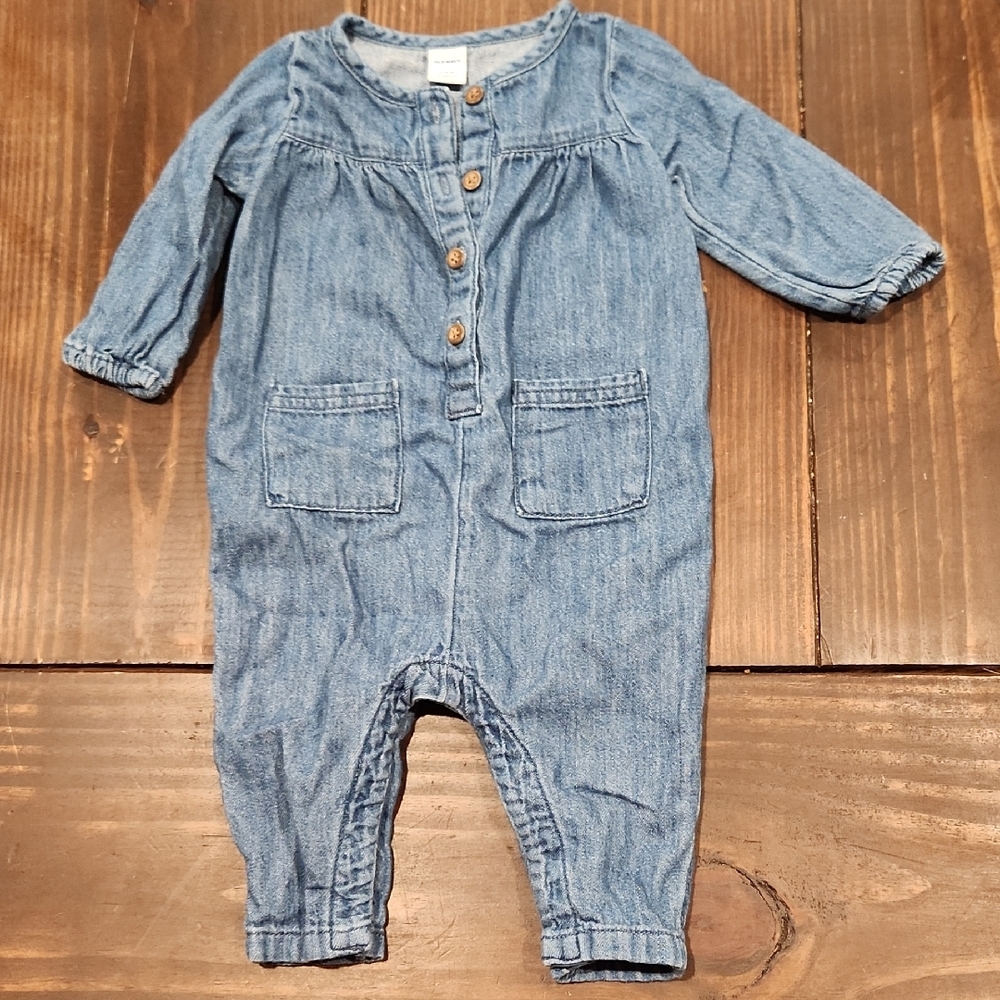 Old Navy Denim Blue Jumpsuit